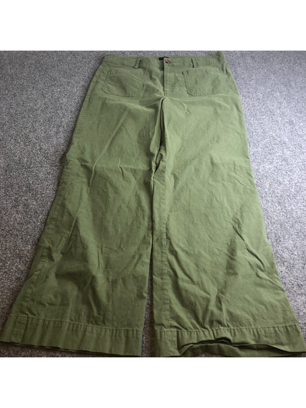 J Crew Baker Style Pamts Mens 33x30 Green Military Wide Leg Baggy Y2K